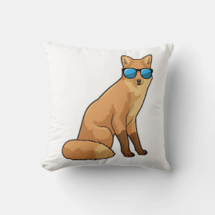 Coussin Renard avec lunettes de soleil