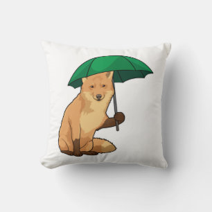 Coussin Renard avec parapluie