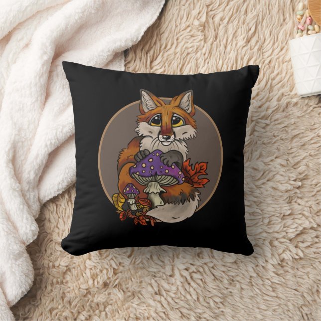 Coussin Renard avec Tabourets d'automne (Couverture)