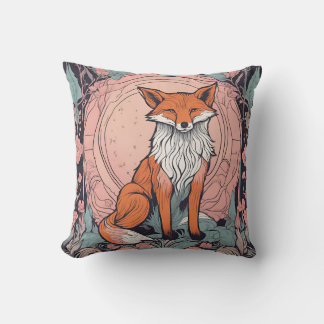 Coussin Renard boisé enchanté D1