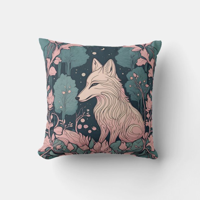Coussin Renard boisé enchanté D12 (Recto)