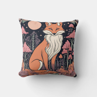 Coussin Renard boisé enchanté D19