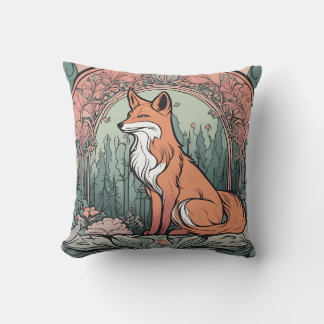 Coussin Renard boisé enchanté D6