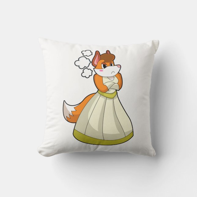 Coussin Renard comme mariée avec robe Mariage.PNG (Recto)