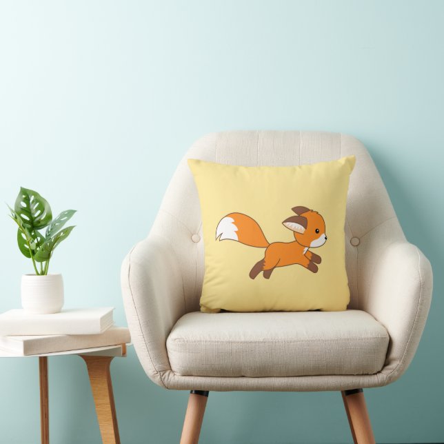 Coussin Renard coureur mignon (Chaise)