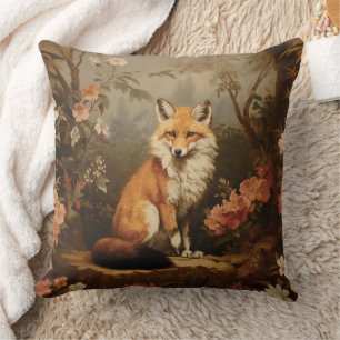 Coussin Renard dans la moody forestière Victorian