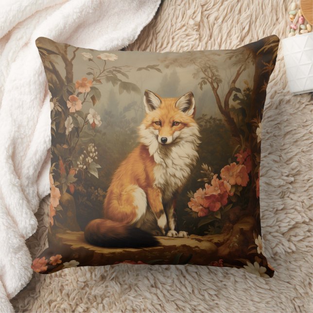 Coussin Renard dans la moody forestière Victorian (Couverture)