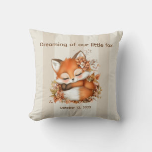 Coussin Renard d'automne confortable Baby Shower Bois conf