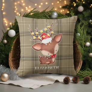 Coussin Renard De Noël Avec Pile De Jeu D'Arrière - plan P