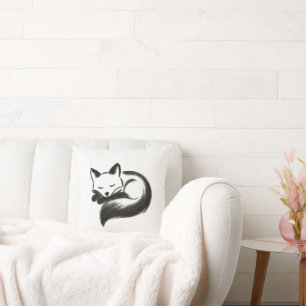 Coussin Renard dormant - Conception minimaliste de l'anima