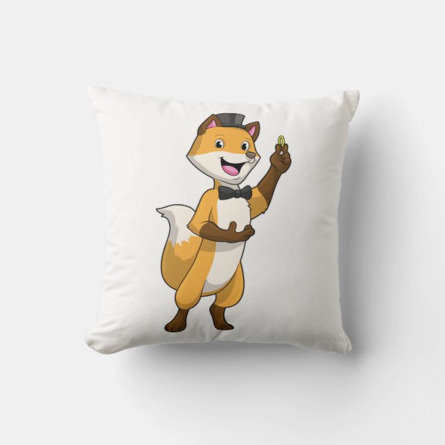 Coussin Renard en marié avec alliance (Recto)
