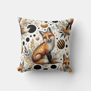 Coussin Renard mignon et points sans couture