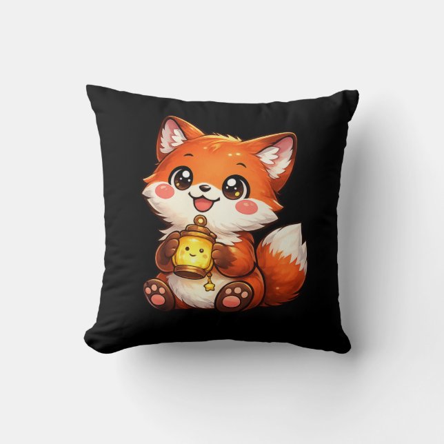 Coussin Renard Mignon Kawaii (Recto)