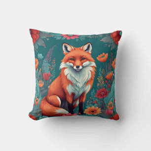 Coussin Renard orange mignon