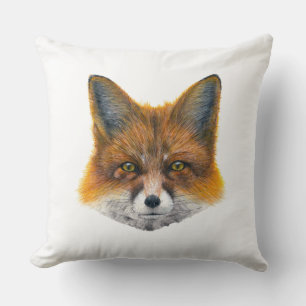 Coussin Renard - Peinture en acrylique