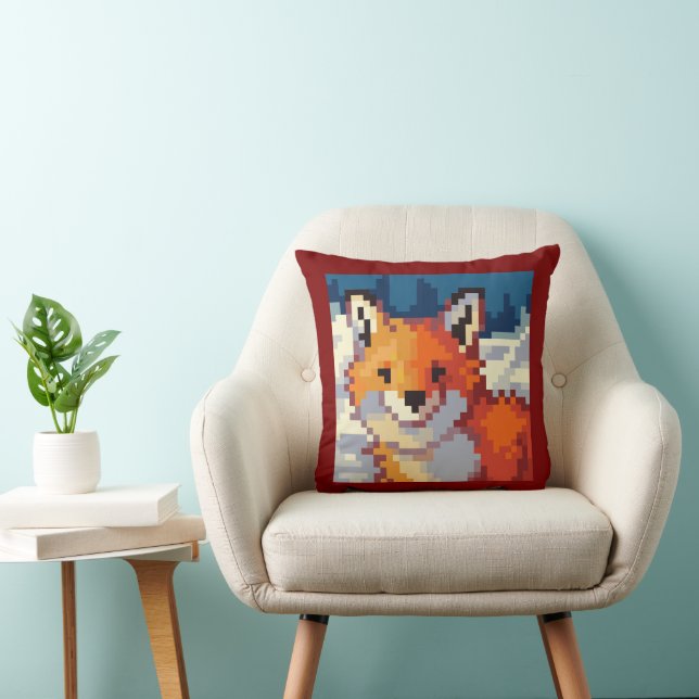 Coussin Renard, Pixel Art, pixelart (Chaise)