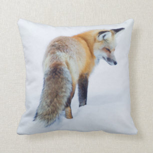 Coussin Renard rouge en hiver