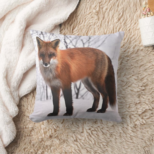 Coussin Renard rouge en neige (Couverture)