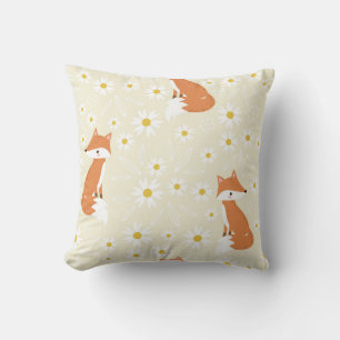 Coussin Renards et marguerites