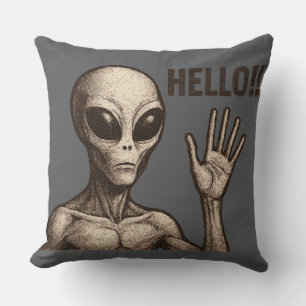 Coussin Rencontre avec Grainy : La salutation des Aliens