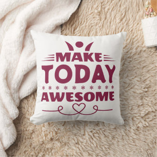 Coussin Rendez Aujourd'hui Génial Typographie Rétro