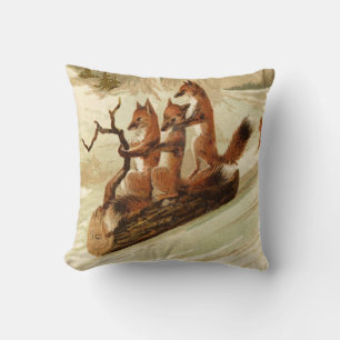 Coussin Rendez-vous sur le rond Vintage Noël Imprimer