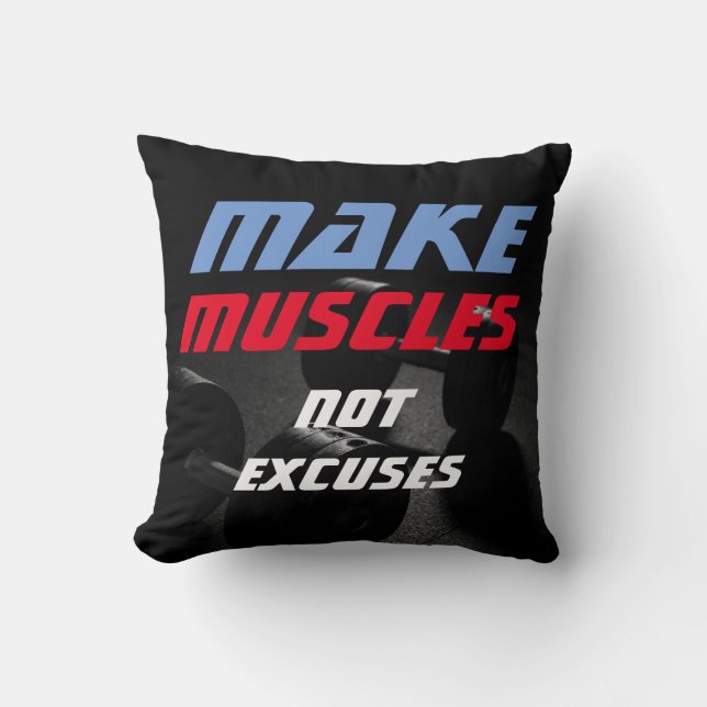 Coussin Rendre les muscles Bodybuilding Fitness Motivation (Recto)