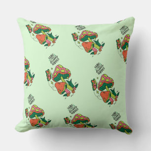 Coussin Rendre les rêves possibles   Papillon aux champign