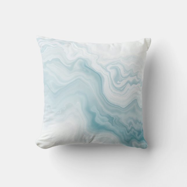 Coussin Rendu de mousse de mer Abstraite avec des torsades (Recto)