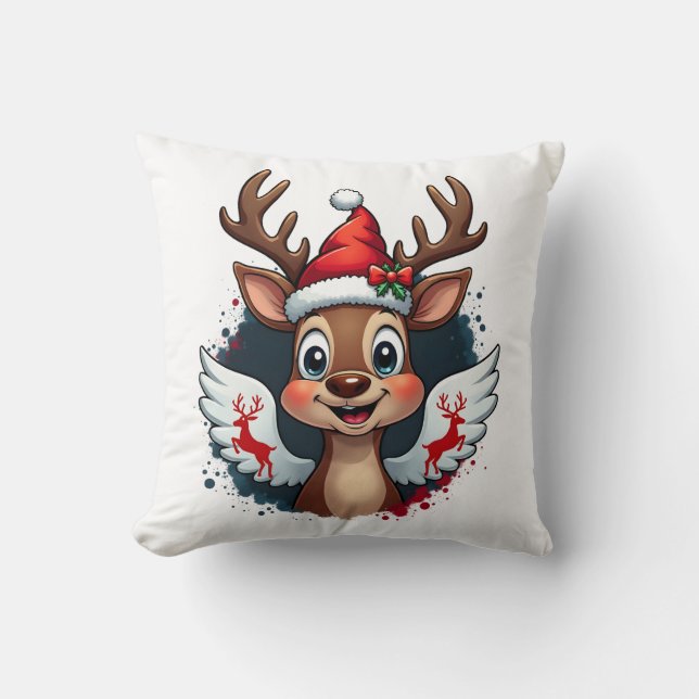 Coussin renne de Noël (1) (Recto)