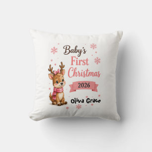 Coussin Renne de Noël pour le premier Noël de bébé personn