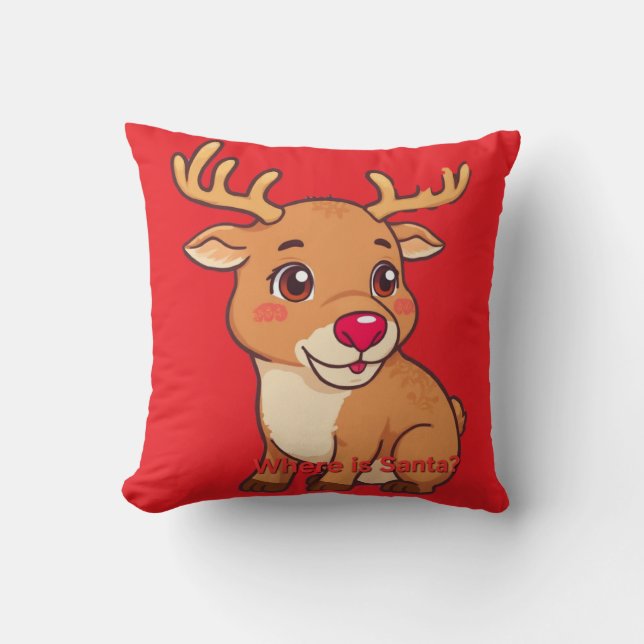 Coussin Renneau bébé (Recto)