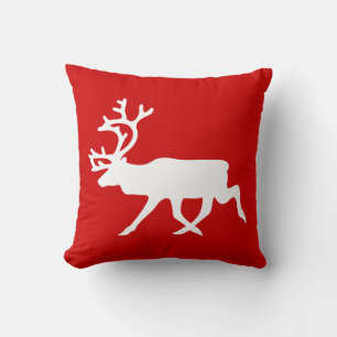 Coussin Rennes blanches / Silhouette caribou