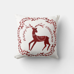 Coussin Rennes de Noël charmants inspirés du style nordiqu