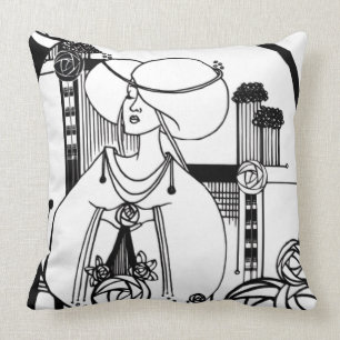 Coussin Rennie Mackintosh inspiré