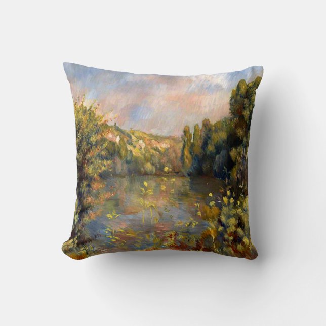Coussin Renoir célèbre peinture, Lakeside (Recto)