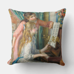 Coussin Renoir Deux Jeunes Filles au Piano Impression Musi