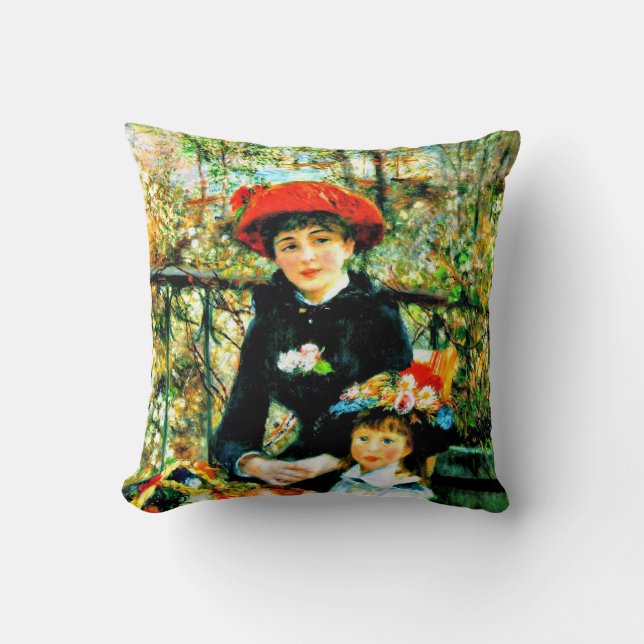 Coussin Renoir - Deux Soeurs sur la Terrasse (Recto)