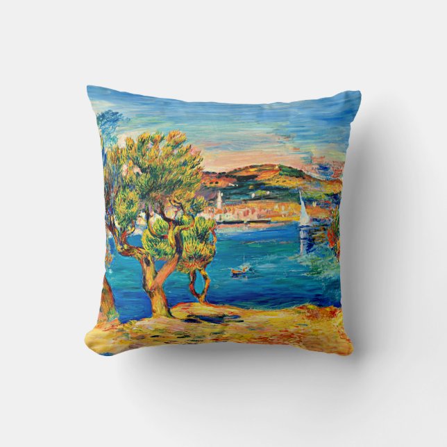 Coussin Renoir - L'Estaque, célèbre peinture, (Recto)