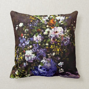 Coussin Renoir - Vase bleu