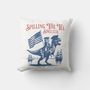 Coussin Répandre le thé depuis 1773 Citation mignonne
