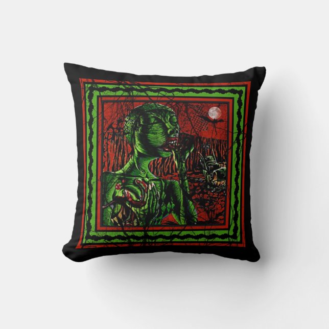 Coussin Repas de zombie (Recto)