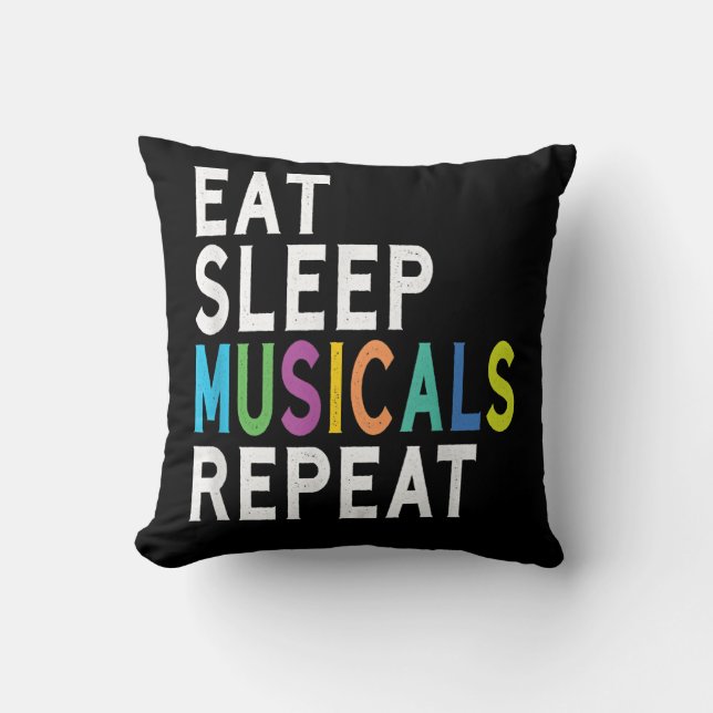 Coussin Répéter les comédies musicales du sommeil (Recto)