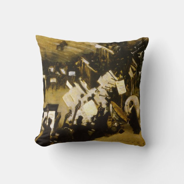 Coussin Répétition de l'Orchestre Pasdeloup par JS Sargent (Recto)
