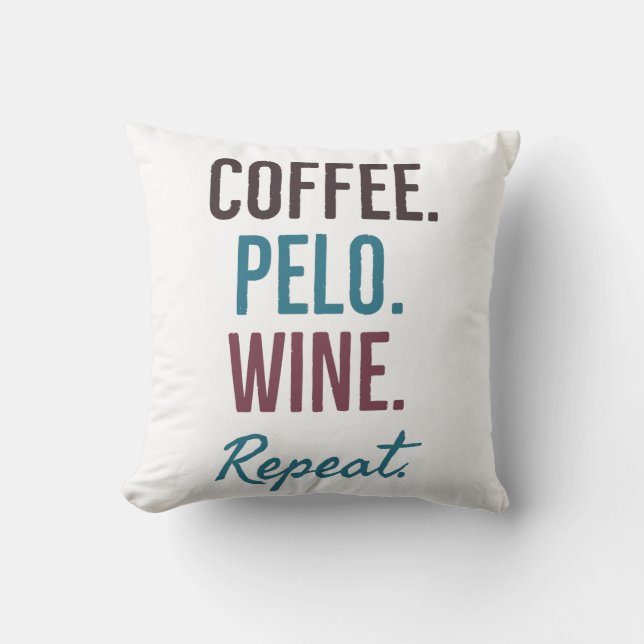 Coussin Répétition du vin de pelo de café (Recto)