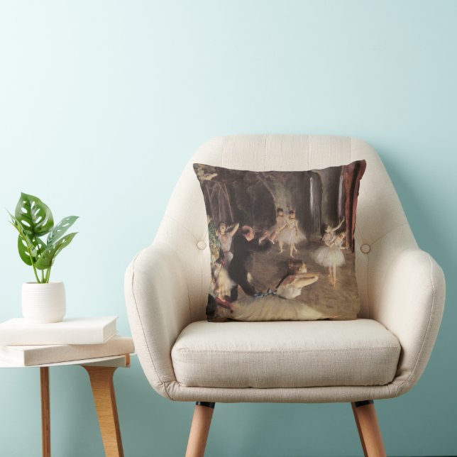 Coussin Répétition sur la scène par Edgar Degas (Chaise)