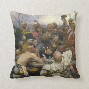Coussin Réponse d'Ilya Repin des Cosaques de Zaporozhian