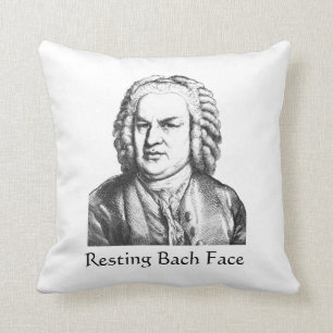 Coussin Repose Bach Face Compositeur de musique classique