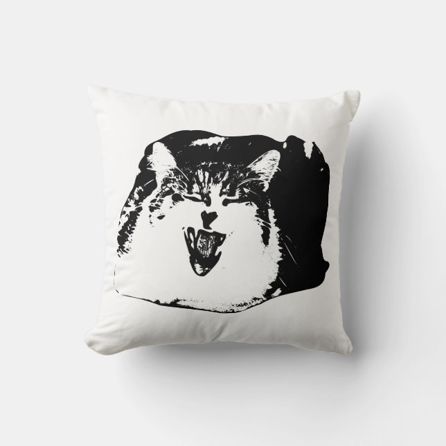 Coussin Repose Graphique, Peluche Encre (Recto)