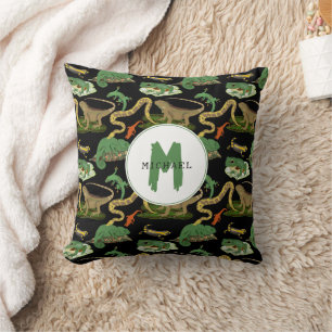 Coussin Reptile, lézards et amphibiens Monogramme pour enf